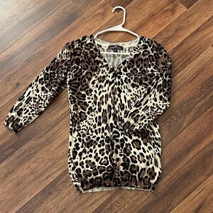 Almost Famous Leopard Print Sweater